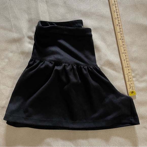 Free People Size 4 High Waist Black Ruffle Shorts Skort Boho Athleisure Mini - Picture 9 of 10